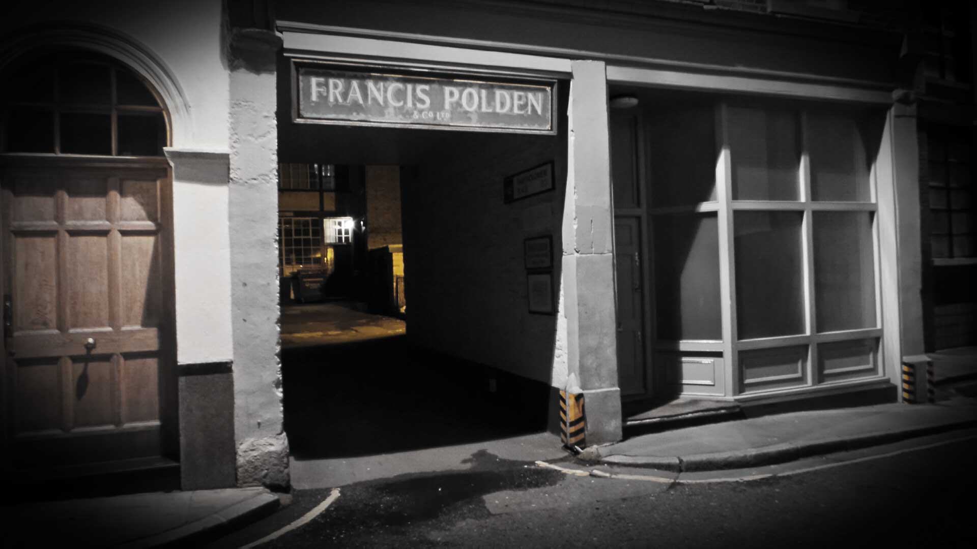 The sign for Francis Polden's premises.